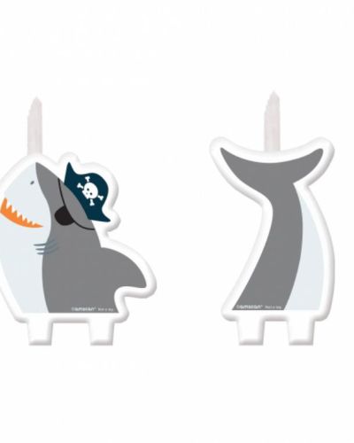 Ahoy Pirate Shark Candle Set