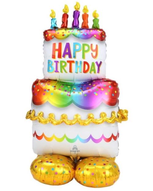 AirLoonz Birthday Cake Foil Balloon