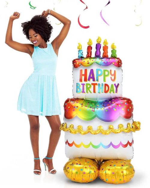 AirLoonz Birthday Cake Foil Balloon