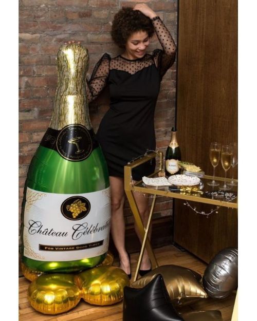 AirLoonz Bubbly Wine Bottle Foil Balloon