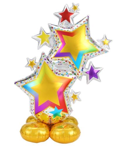 AirLoonz Colourful Stars Foil Balloon