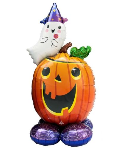 AirLoonz Ghost & Pumpkin Foil Balloon