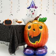AirLoonz Ghost & Pumpkin Foil Balloon