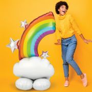 AirLoonz Rainbow & Clouds Foil Balloon