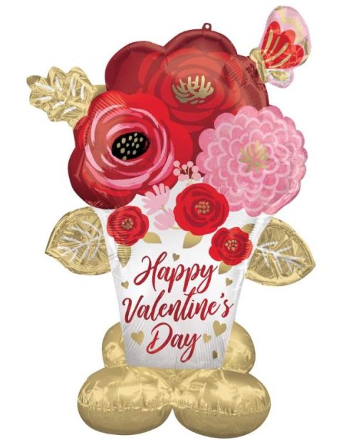 AirLoonz Valentine’s Day Flowers Foil Balloon