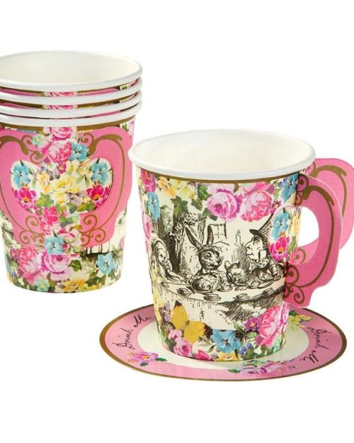Truly Alice Whimsical Cups & Saucers