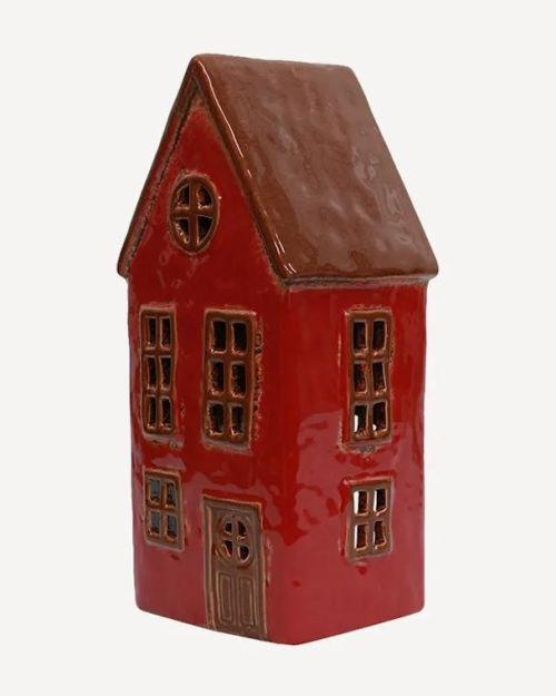 Alsace Tea Light Barn Red