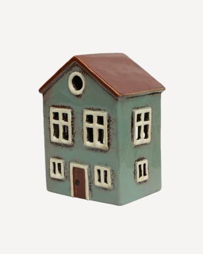 Alsace Tea Light House Light Blue