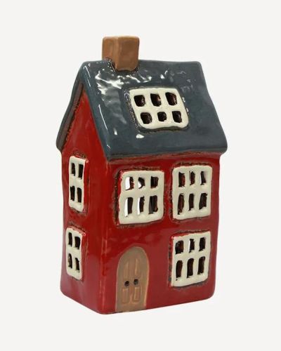 Alsace Tea Light House Navy Roof