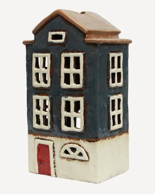 Alsace Tea Light House Nordic Navy