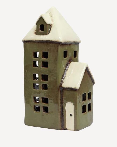 Alsace Tea Light Parish Olive Green