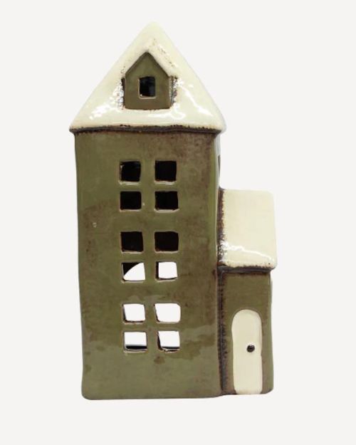 Alsace Tea Light Parish Olive Green