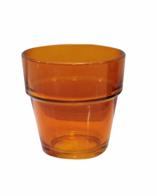 Amber Tea Light Candle Holder