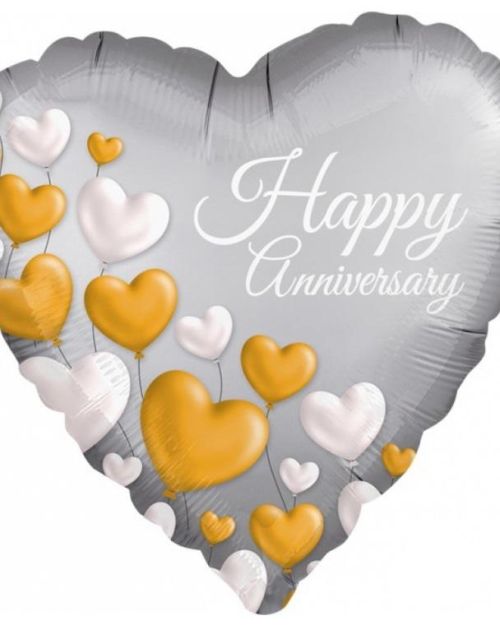 Anniversary Hearts Foil Balloon