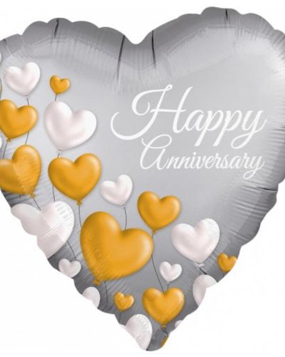 Anniversary Hearts Foil Balloon