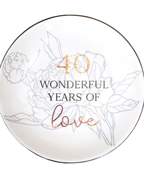 Anniversary Trinket Plate – 40 Years