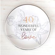 Anniversary Trinket Plate – 40 Years