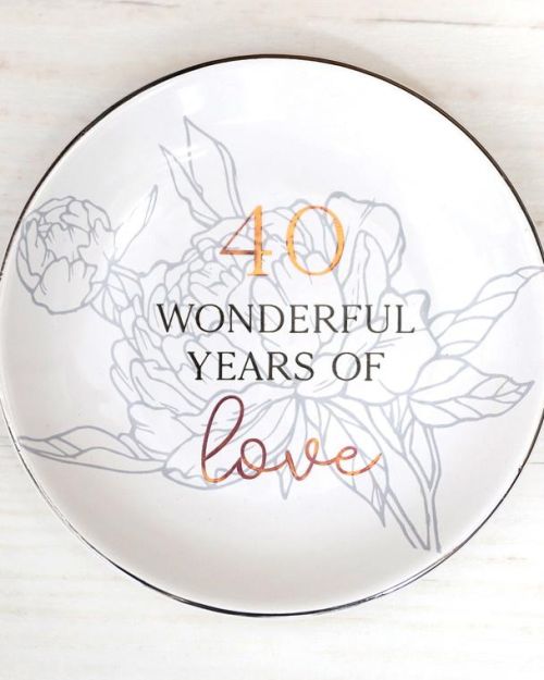 Anniversary Trinket Plate – 40 Years