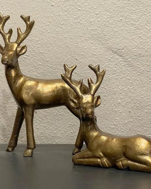Antique Gold Deer Standing