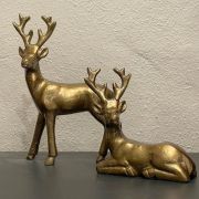 Antique Gold Deer Sitting