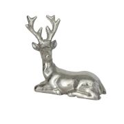 Antique Silver Deer Sitting