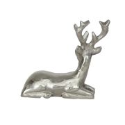 Antique Silver Deer Sitting