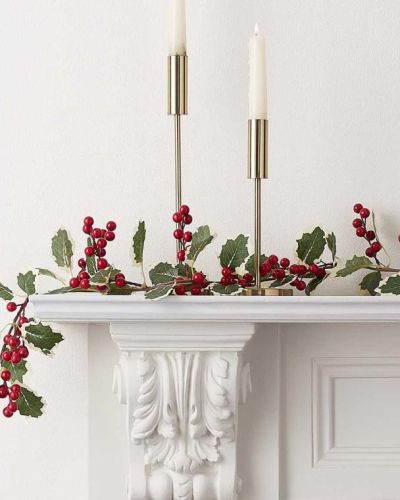 Artificial Holly & Berries Christmas Garland