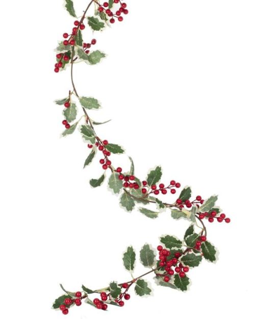 Artificial Holly & Berries Christmas Garland