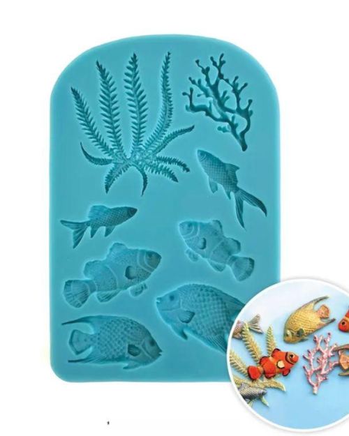 Assorted Fish & Seaweed Silicone Mould
