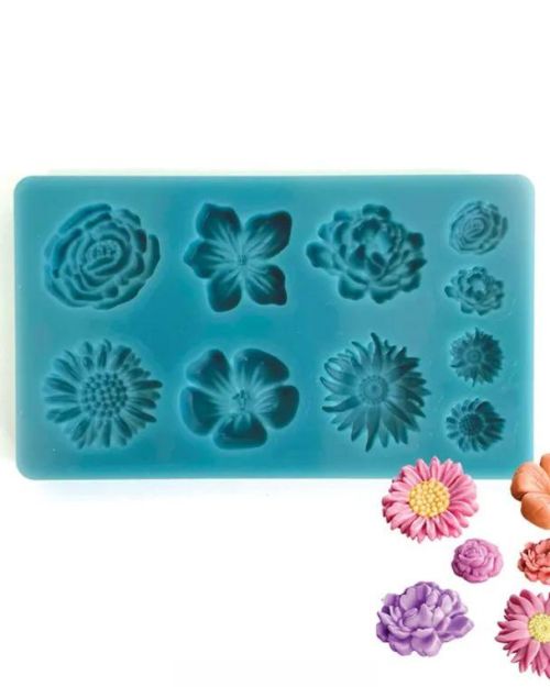 Assorted Flowers Silicone Mould