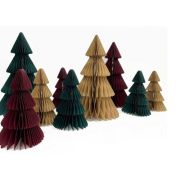 20cm Christmas Honeycomb Tree Red