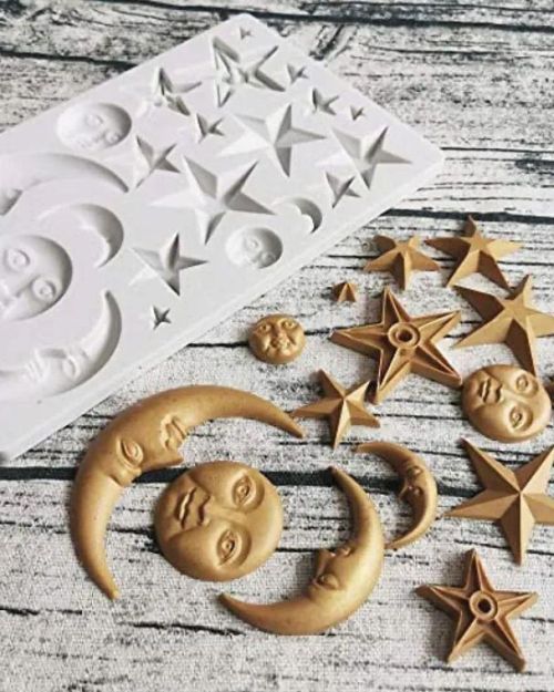 Assorted Moon & Stars Silicon Mould