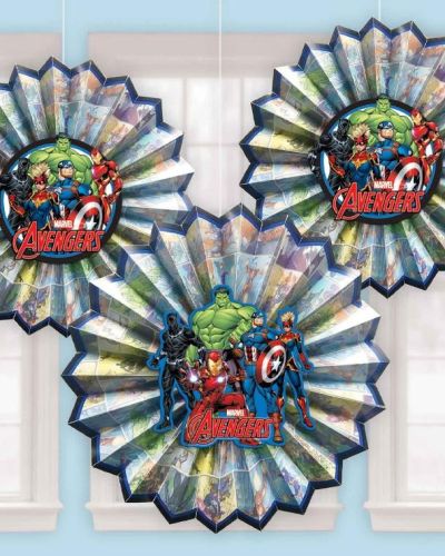 Marvel Avengers Paper Fans 3pk