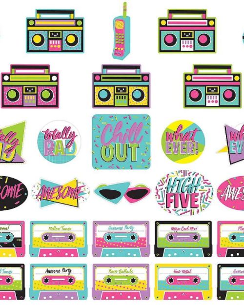 Awesome 80s Cutouts 30pk