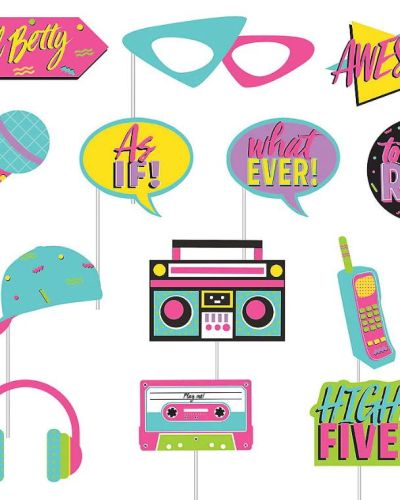 Awesome 80s Party Scene Setter with Photo Props