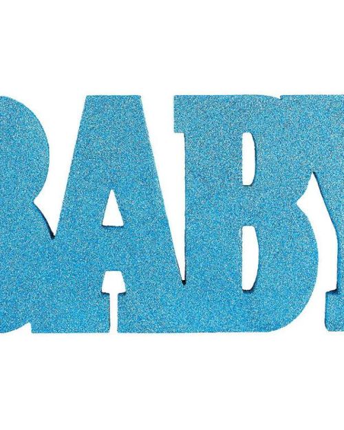 Baby Glittered Word Sign – Blue
