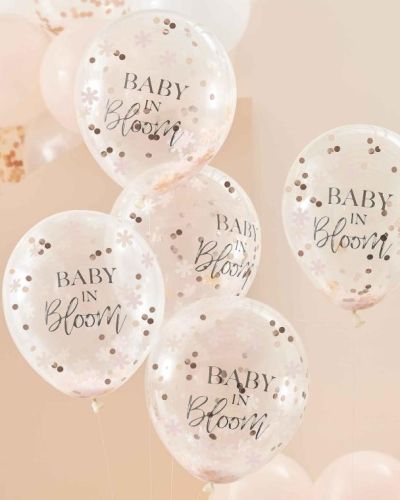 Baby in Bloom Confetti Balloons 5pk