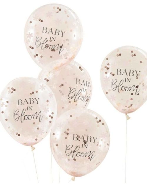 Baby in Bloom Confetti Balloons 5pk