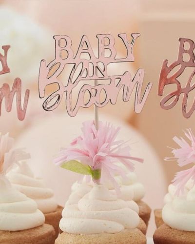 Baby in Bloom Cupcake Toppers 12pk
