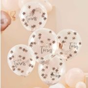 Baby in Bloom It’s Twins Confetti Balloons 5pk