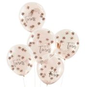 Baby in Bloom It’s Twins Confetti Balloons 5pk