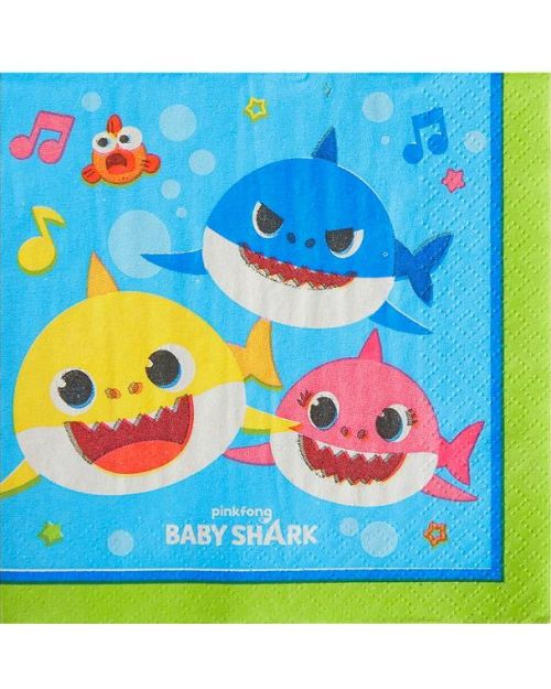 Baby Shark Beverage Napkins 16pk