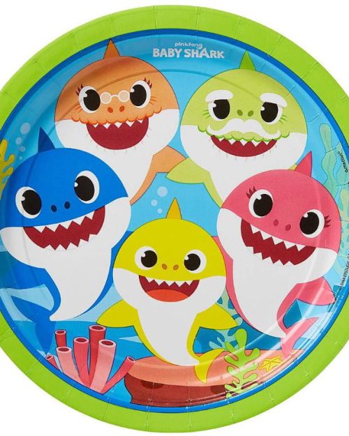 Baby Shark Dinner Plates 8pk