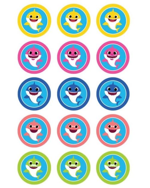 Edible Icing Cupcake Images – Baby Shark