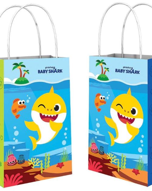 Baby Shark Paper Treat Bags 8pk