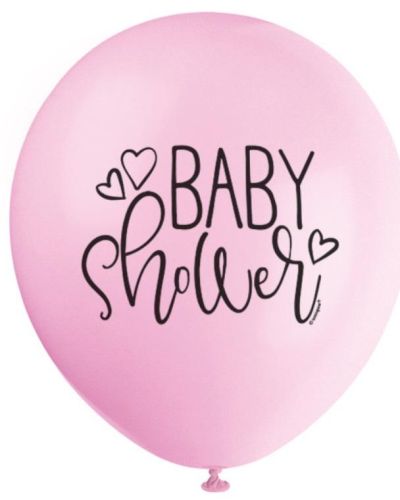 Pink Baby Shower Balloons 8pk