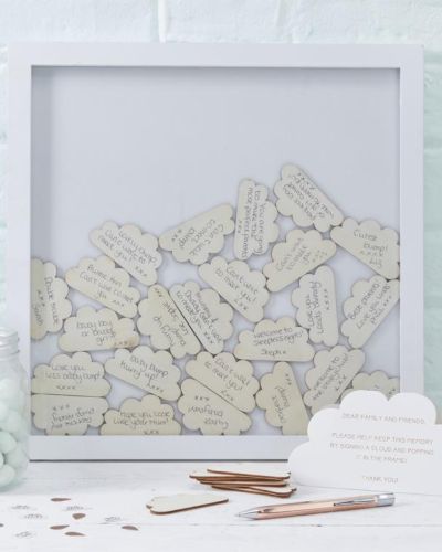 Baby Shower Cloud Frame Guest Book Alternative