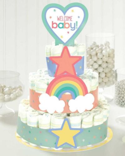 Baby Shower Nappy Cake Kit – Pastel