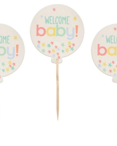 Welcome Baby Cupcake Picks 24pk