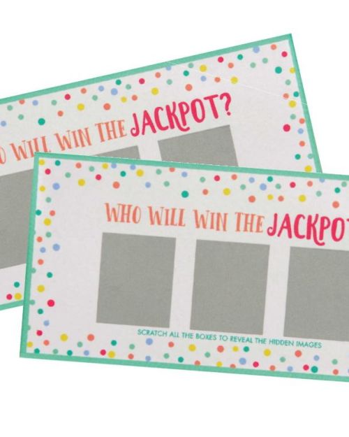 Baby Shower Scratch Off Cards